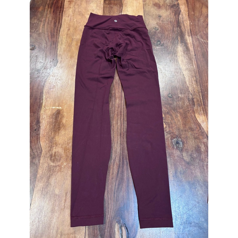 Lululemon leggings women size 4 burgundy align high-rise full length nulu pant